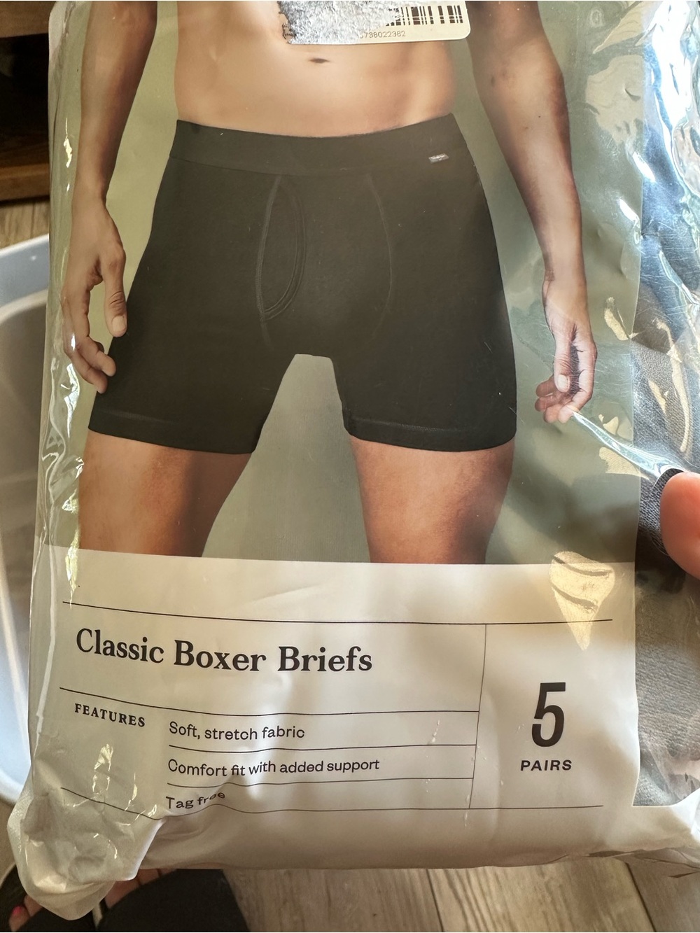 Classic Boxer Briefs - Black - 5 Pack -XXL